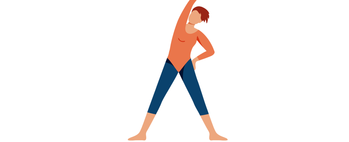 Illustration Frau macht Gymnastik