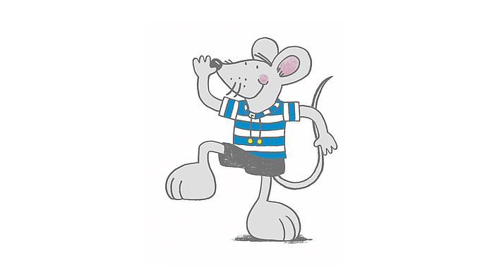Maskottchen Piet tanzt