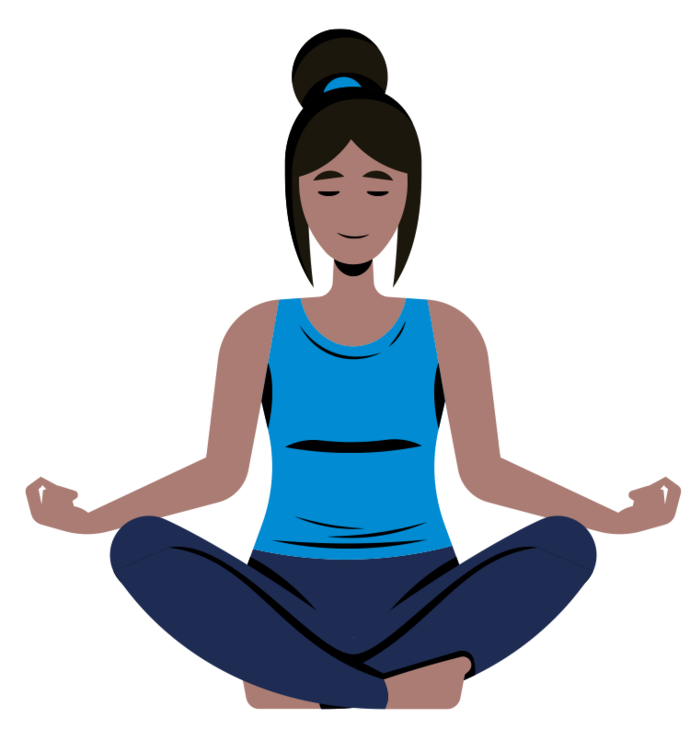 Illustration einer meditierenden Person