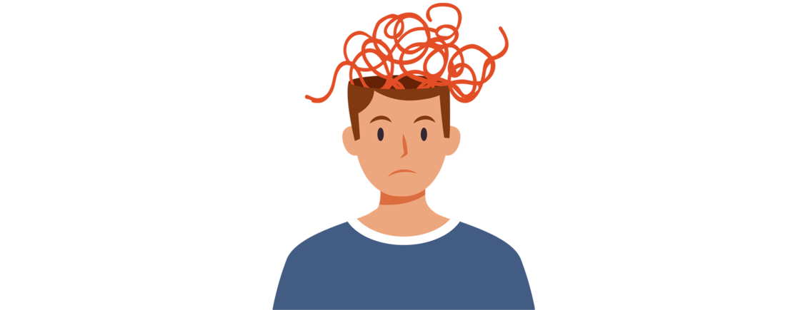 Illustration Chaos im Kopf